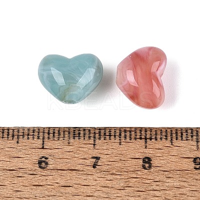 Two Tone Opaque Acrylic Beads OACR-Q205-01-1