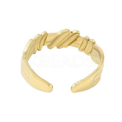 304 Stainless Steel Open Cuff Rings for Women LS-RJEW-C084-03F-G-1