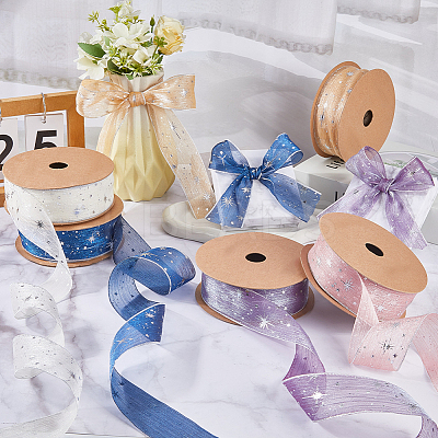 20 Yards Polyester Printed Grosgrain Ribbon OCOR-WH20005-32B-01-1