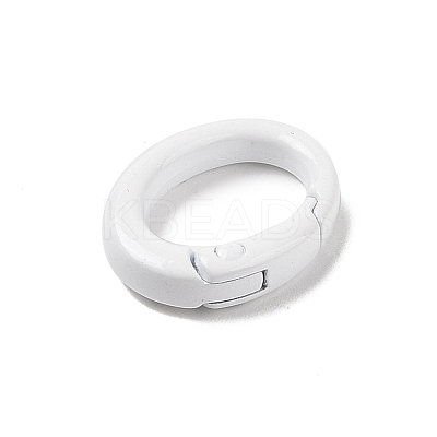 Spray Painted Alloy Spring Gate Rings AJEW-C035-01D-1