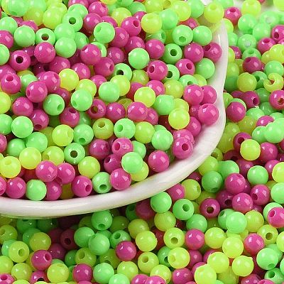Opaque Acrylic Beads OACR-H118-07B-01-1