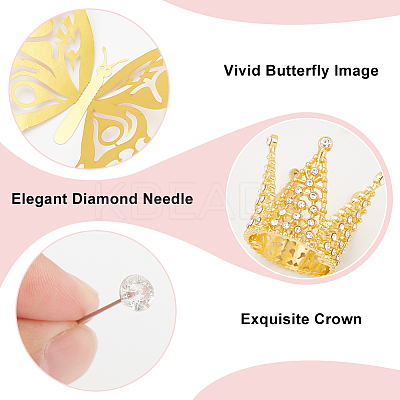 Alloy Rhinstone Crowns Cake Topper DIY-AN0001-30-1