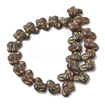 Painted Glass Beads Strands GLAA-Z021-11H-1