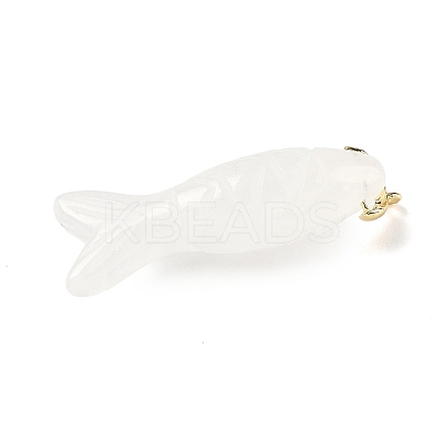 Natural Quartz Crystal Carved Pendants G-P599-08G-02-1