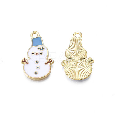 Rack Plating Alloy Enamel Pendants ENAM-N055-165-1