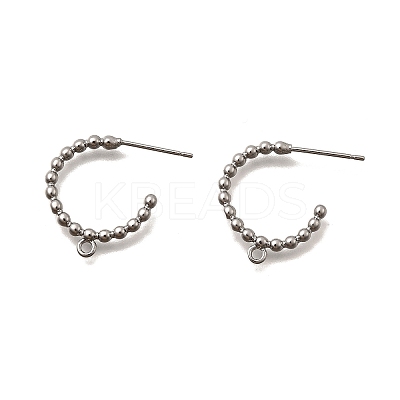 Brass Stud Earring Findings KK-Z126-19P-1