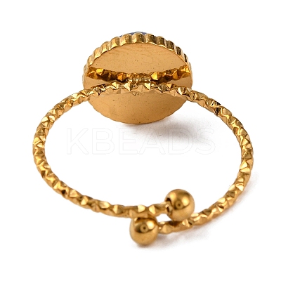 Round Natural Tiger Eye Finger Rings RJEW-Q822-01G-05-1