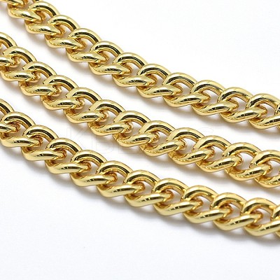 Eco-Friendly Brass Cuban Link Chains KK-P155-57G-NR-1