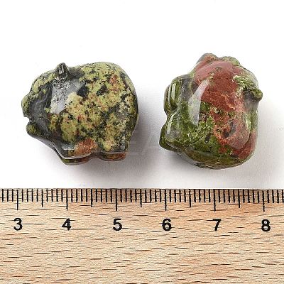Natural UnakiteCarved Figurines DJEW-L023-C06-1