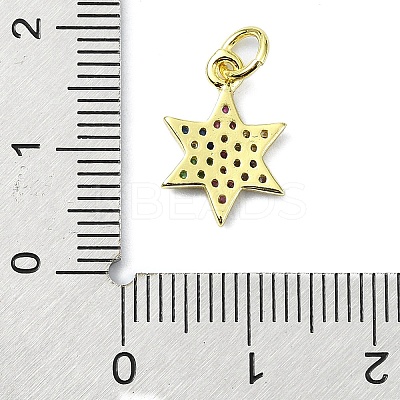 Brass Micro Pave Colorful Cubic Zirconia Pendants KK-H475-19G-11-1