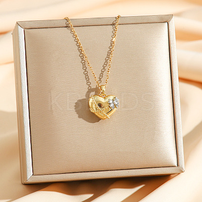 Brass Crossed Bowknot Heart Pendant Necklaces LS-NJEW-K280-06G-02-1