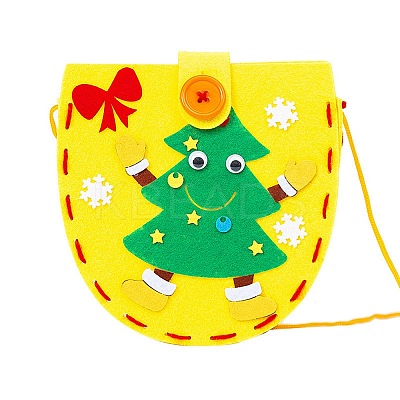 DIY Non-woven Christmas Theme Bag Kits DIY-Q031-01E-1