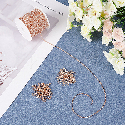 DIY Curb Chain Jewelry Making Kits DIY-SC0014-52RG-1