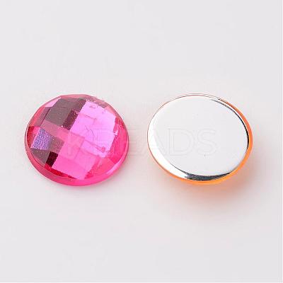 Imitation Taiwan Acrylic Rhinestone Flat Back Cabochons GACR-D002-10mm-M-1