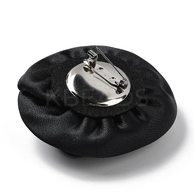 Flower Cloth with Plastic Pearl Brooch Pin LS-JEWB-K013-01P-01-1