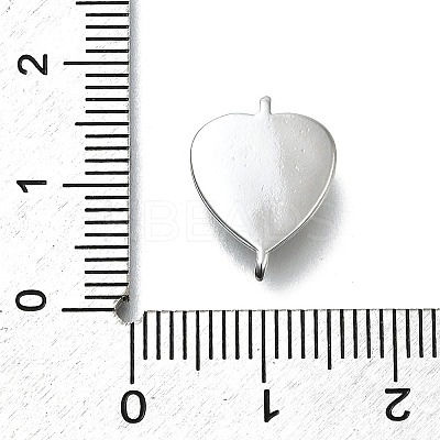 Brass Flower Heart Links KK-K400-49P-03-1