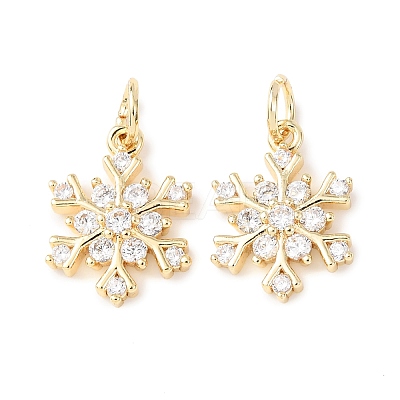 Rack Plating Brass Micro Pave Clear Cubic Zirconia Pendants LS-KK-B093-04A-G-1