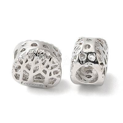 Rack Plating Alloy European Beads PALLOY-S189-08P-1