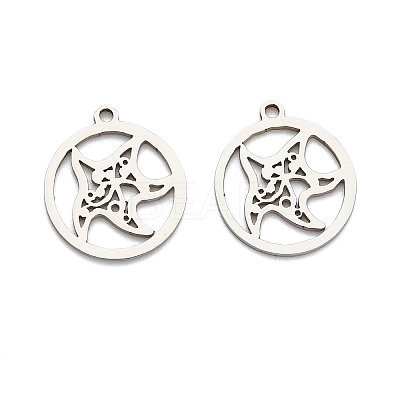 201 Stainless Steel Pendants STAS-C141-02B-P-1