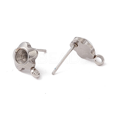 Non-Tarnish 304 Stainless Steel Stud Earring Findings LS-STAS-P308-04P-1