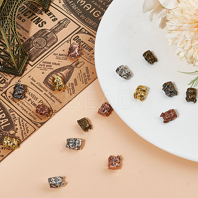 24Pcs 6 Colors Alloy Puppy Beads FIND-DR0001-21-1