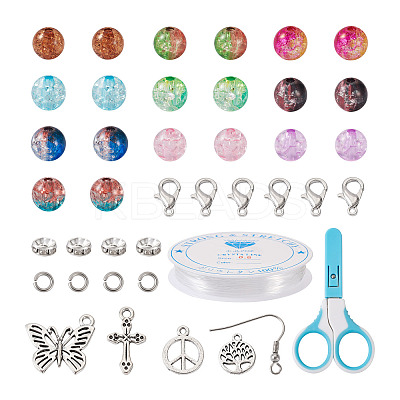 DIY Beaded Dangle Earring Pendant Decoration Making Kit DIY-TA0008-02-1