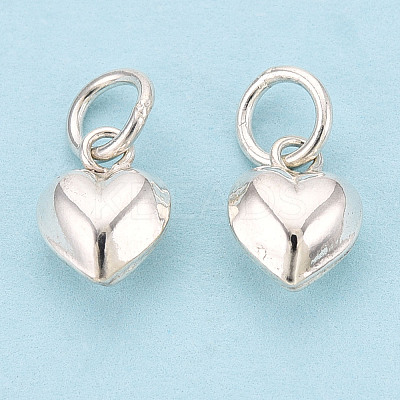 925 Sterling Silver Heart Charms STER-T008-32S-04-1