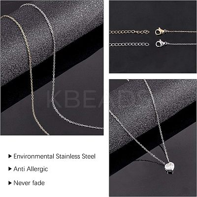 304 Stainless Steel Pendant Necklaces NJEW-UN0001-02-1