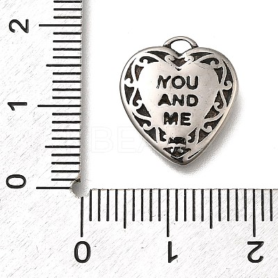 Retro 304 Stainless Steel Charms STAS-L284-18AS-07-1