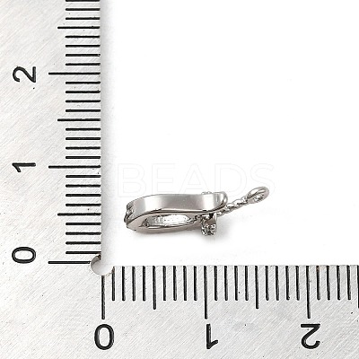 Brass Micro Pave Clear Cubic Zirconia Fold Over Clasps KK-M270-10P-1