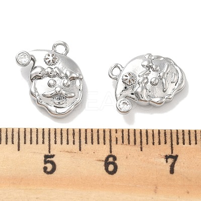Brass Micro Pave Cubic Zirconia Pendants KK-M102-11P-1