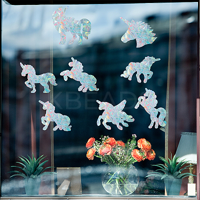 Waterproof PVC Colored Laser Stained Window Film Adhesive Stickers DIY-WH0256-015-1