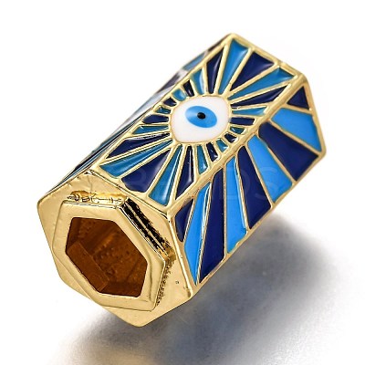 Brass Enamel Pendants ZIRC-I052-15C-1
