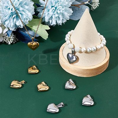 10Pcs 2 Colors 304 Stainless Steel Pendants STAS-CN0001-25-1