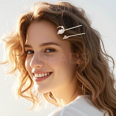 6 Bags 6 Styles Zinc Alloy Hair Bobby Pins PHAR-SP0001-01A-1