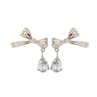 304 Stainless Steel Rhinestone Stud Earrings EJEW-Z098-09P-1