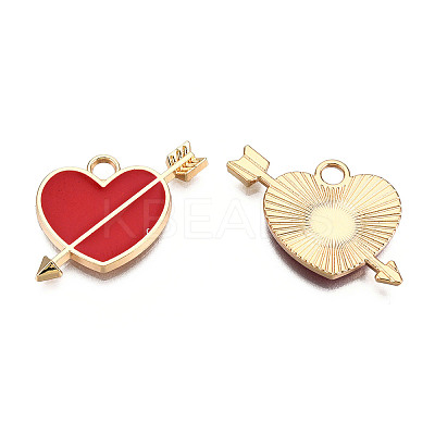 Light Gold Plated Alloy Pendants ENAM-T009-35A-1