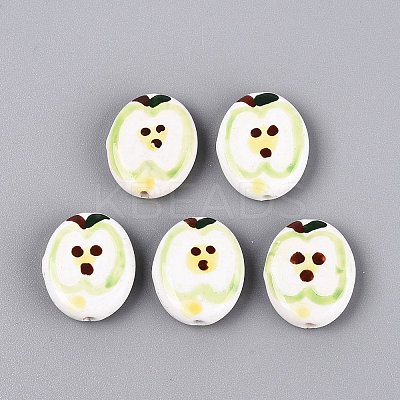 Handmade Porcelain Beads PORC-Q005-12C-1