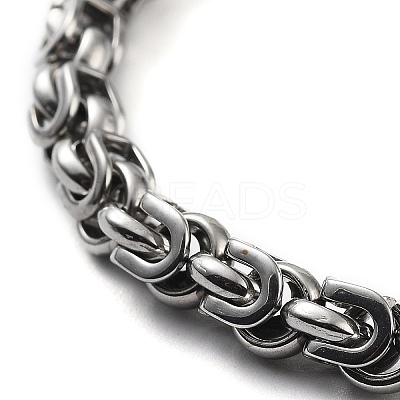 Non-Tarnish 201 Stainless Steel Rope Chain Bracelet BJEW-Z023-03C-1