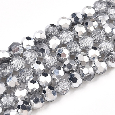 Transparent Electroplate Glass Beads Strands EGLA-A035-T4mm-M01-1