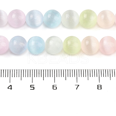 Macaron Color Natural Selenite Beads Strands G-C142-01B-10-1