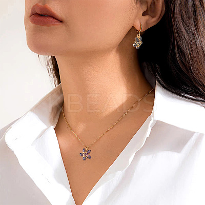 20Pcs 10 Colors Glass Pendant PALLOY-TAC0109-1