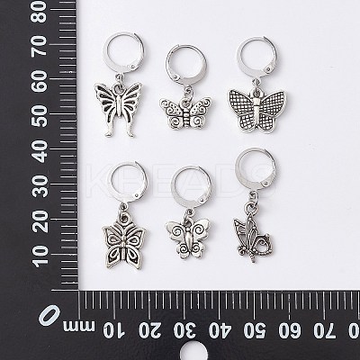 Butterfly Alloy Multifunction Pendant Decorations HJEW-CJ00005-1