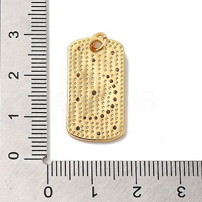 Rack Plating Brass Micro Pave Cubic Zirconia Pendants KK-K377-39G-1