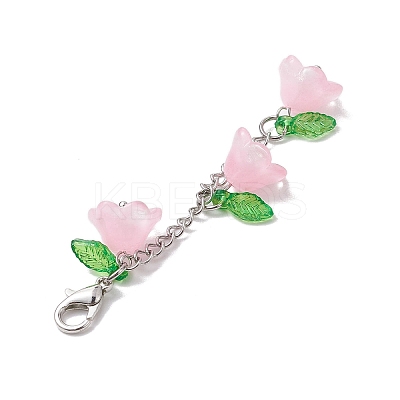 Lily of the Valley Acrylic & Glass Pendant Decorations HJEW-JM02419-1
