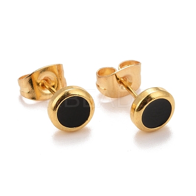 304 Stainless Steel Enamel Stud Earrings EJEW-B009-09G-01-1