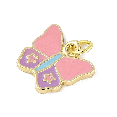 Brass Enamel Pendants KK-B114-13G-1