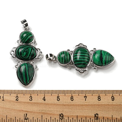 Synthetic Malachite Pendants G-Q158-04J-1
