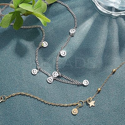 30Pcs 3 Colors 304 Stainless Steel Charms STAS-UN0025-33-1