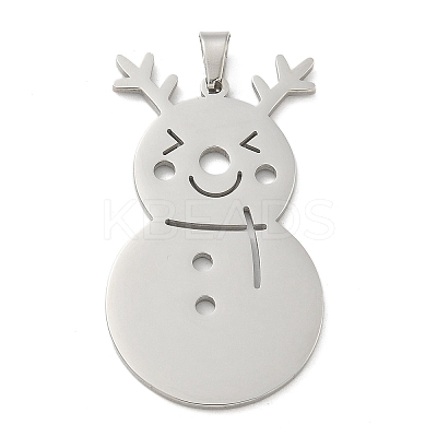 Christmas Theme 304 Stainless Steel Pendants STAS-Q005-01P-02-1